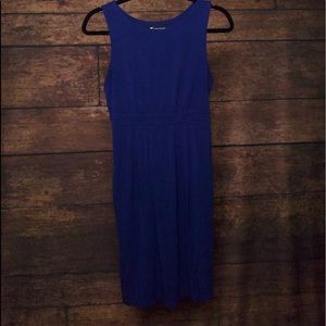A royal blue dress